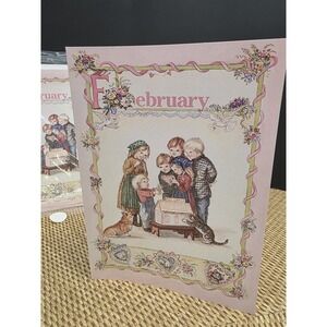 Tasha Tudor February Card A Time To Keep Jenny Wren VTG With Loving Wishes NOS